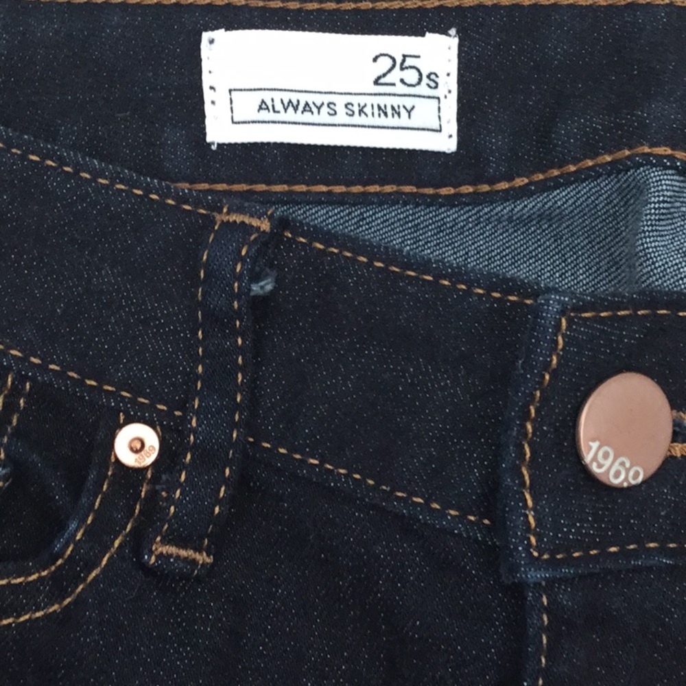 Gap always skinny dark washed ankle jeans